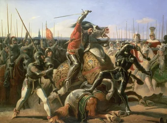 Herzog von Friedland (1583-1634) bei der Schlacht von Wallenstein 1632